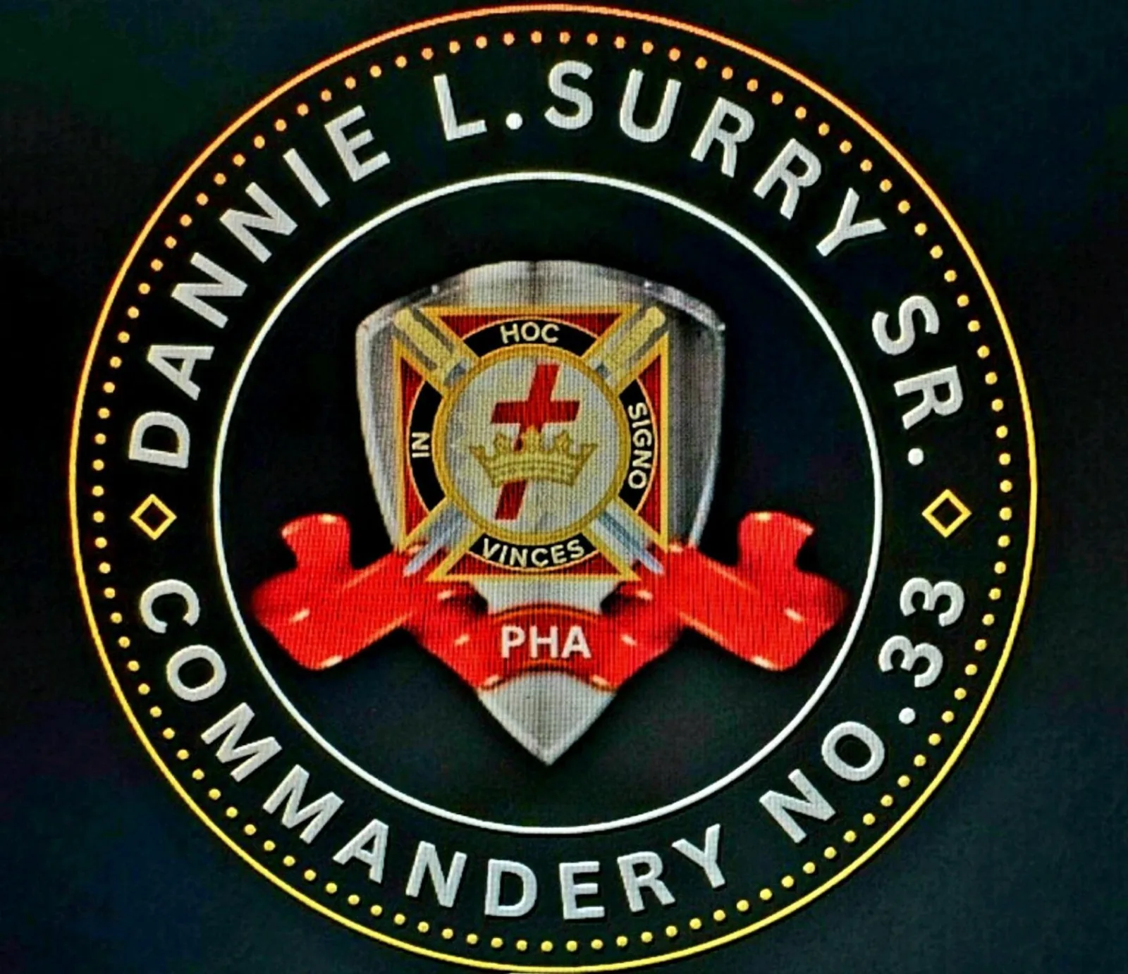 Dannie L. Surry Sr. Commandery #33 emblem
